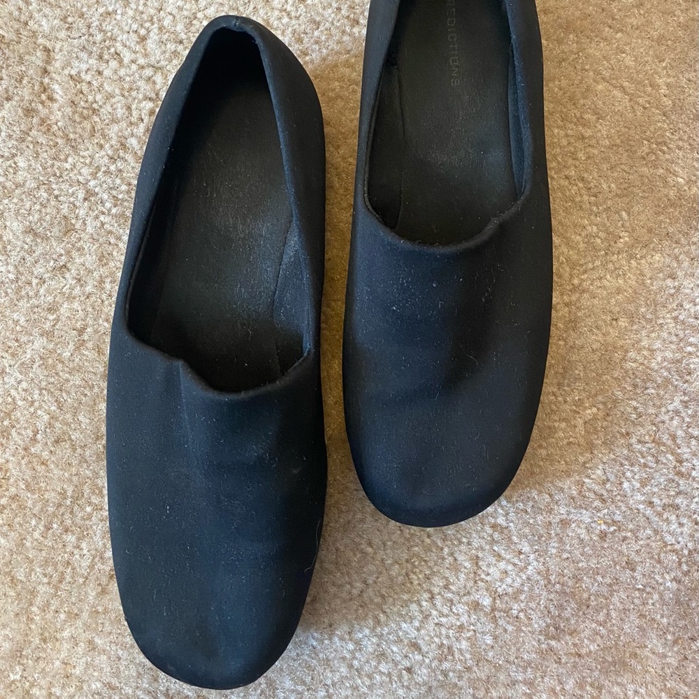 Black slip-on shoes